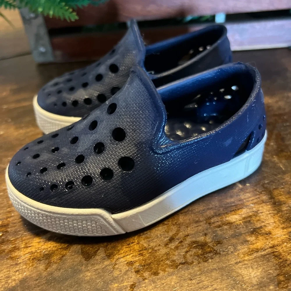 Kids Navy Slip-On Water Shoes